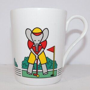 Vintage Elephant Golfing Playing Golf Coffee Mug Studio Nova